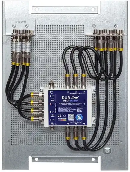 11111Multischalterpanel 5/6 - XmediaSat MP-DMS56ECO34 für 6 Teilnehmer vormontiert mit Potentialausgleich und Überspannungsschutz