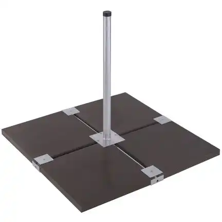 DUR-line 21030 4PL Balkonständer für 4 Platten - 48/850/feuerverzinkt Masthöhe:  85 cm Ø: 48 mm,für 4 Betonplatten (50 cm) feuerverzinkt 4X50SV rostfrei