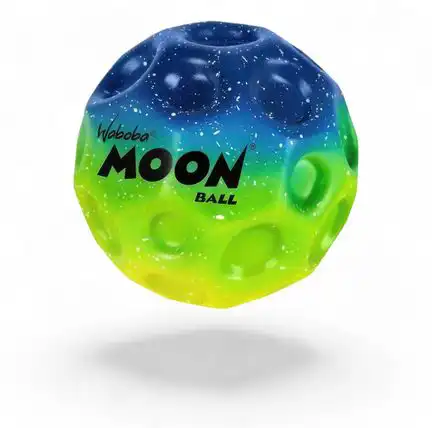 Waboba Undersea Moon Ball – am Höchsten Springender Gummiball – Patentiertes Original-Design – Ballkrater Erzeugen beim Aufprall EIN knallendes Geräusch – Leicht Greifbar – Flummies für Kinder. - 65mm