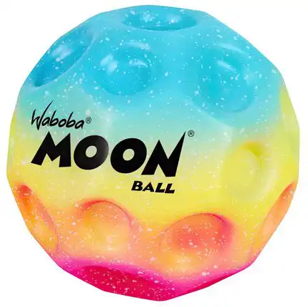 Waboba Rainbow Moon Ball am Höchsten Springender Gummiball – Patentiertes Original-Design – Ballkrater Erzeugen beim Aufprall EIN knallendes Geräusch – Leicht Greifbar – Flummies für Kinder - 63mm