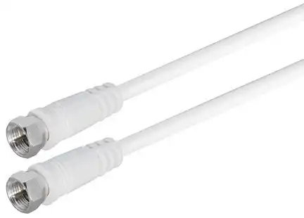 Sat-Anschlusskabel F-Stecker - F-Stecker 2.0 m mit F-Aufdrehsteckern 110 dB Class A++ weiß