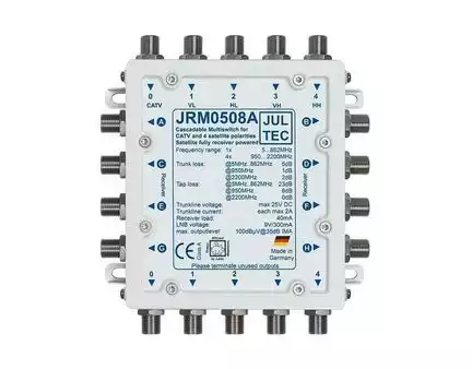 Multischalter 5/8 - Jultec JRM0508A für 8 Teilnehmer ohne Netzteil 