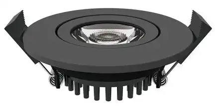 11111Luxna Lighting LXLEDDL5.5WCCT3-BK LED Downlight schwarz schwenkbar 