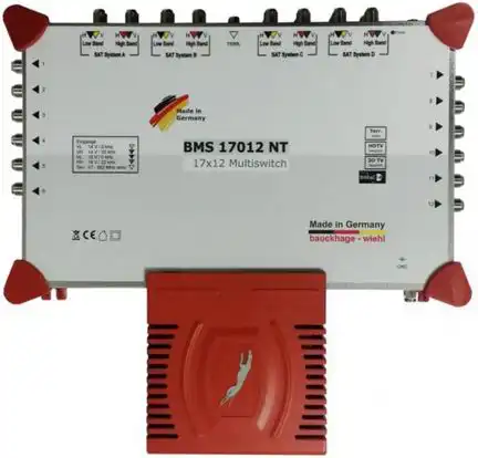 11111Multischalter 17/12 - Bauckhage BMS17012NT 4 Satelliten für 12 Teilnehmer