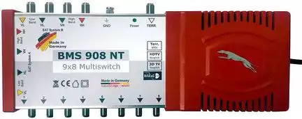 Multischalter 9/8 - Bauckhage BMS908NT 2 Satelliten für 8 Teilnehmer 