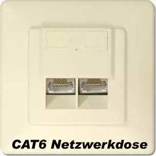 XmediaSat CAT6UP-E Cat6 Netzwerkdose für Unterputzmontage beige 