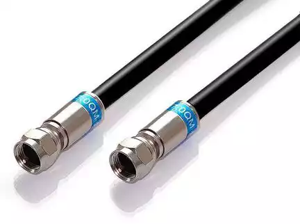 1111112m Sat-Kabel UV-beständig mit F-Steckern - Kathrein LCD115A+2QM12  Länge: 12 m 6.9 mm 130 dB Class A++ schwarz mit wasserdichten Kompressionsteckern