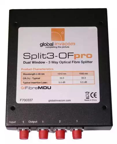 11111Global Invacom Fibre SP3-OFpro Optischer Verteiler 3-Wege 