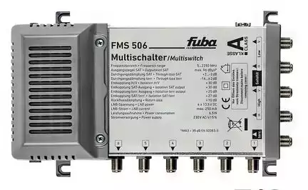 Multischalter 5/6 - Fuba FMS 506 für 6 Teilnehmer 