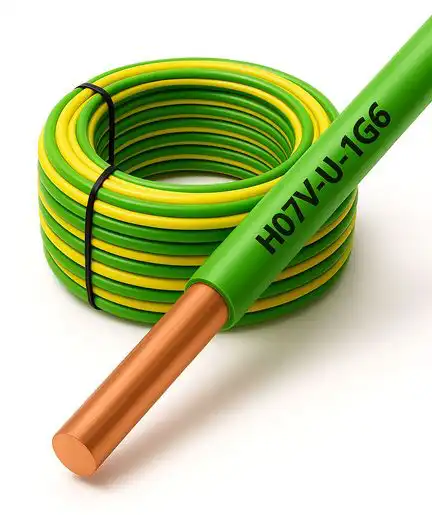 11111100 Meter - 1x6mm² Potentialausgleich Erdungskabel - XmediaSat H07V-U 1 x 6 mm² grün/gelb