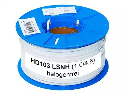 11111Antennenkabel - Ören HD 103 LSNH 6.8 mm Class A+ halogenfrei weiß Sat Kabel Meterware