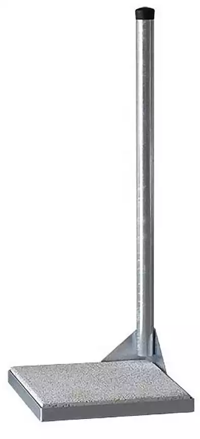 11111XmediaSat Solidy 11040 1PL Balkonständer für 1-2 Platten - 48/1000  Masthöhe: 100 cm Ø: 48 mm für 1 Betonplatte (40 cm) feuerverzinkt Flachdachständer Balkonständer rostfrei