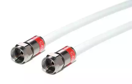 4m Antennenkabel F-Stecker / F-Stecker - CO7B90AF-2QM4  Länge: 4 m 4.3 mm 120 dB weiß mit wasserdichten Kompressionsteckern