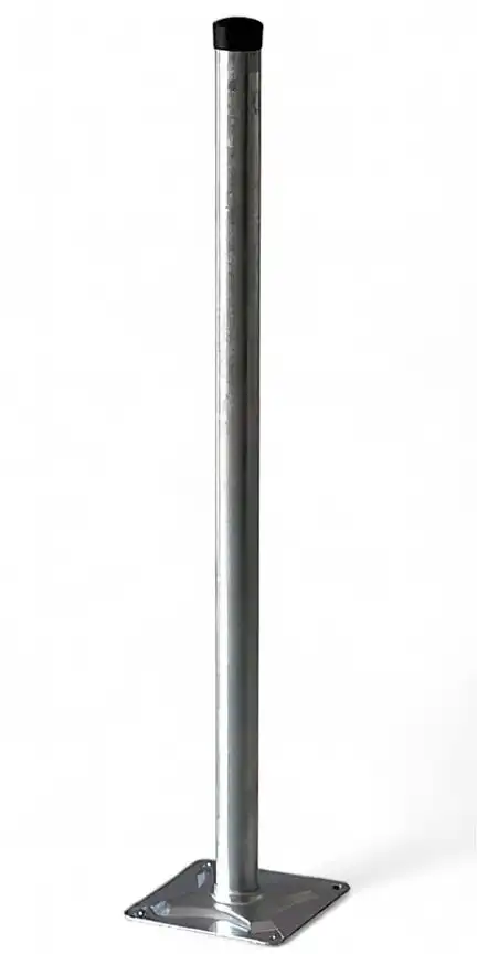 111111.5m Antennenmast mit Fuß - xm-line 060061  Masthöhe: 150 cm Ø: 60 mm feuerverzinkt rostfrei mit Mastkappe
