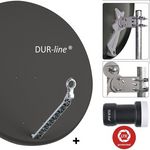 DUR-line 1 Teilnehmer Set 90 cm - Qualitäts-Sat-Komplettanlage 12311 