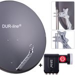 DUR-line 8 Teilnehmer Set 90 cm - Qualitäts-Sat-Komplettanlage 12323 