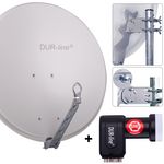 DUR-line 4 Teilnehmer Set 80 cm - Qualitäts-Sat-Komplettanlage 12360 