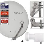 DUR-line 24 Teilnehmer Set 80 cm - Qualitäts-Sat-Komplettanlage 12426 