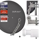 DUR-line 24 Teilnehmer Set 80 cm - Qualitäts-Sat-Komplettanlage 12427 