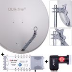 DUR-line 12 Teilnehmer Set 90 cm - Qualitäts-Sat-Komplettanlage 12436 