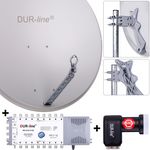 DUR-line 16 Teilnehmer Set 90 cm - Qualitäts-Sat-Komplettanlage 31315 