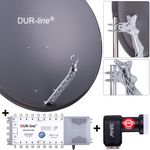 DUR-line 16 Teilnehmer Set 90 cm - Qualitäts-Sat-Komplettanlage 31316 