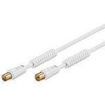 Wentronic 67276  TV Anschlusskabel Stecker / Kupplung 1.5 m weiß 
