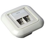 XmediaSat CAT6UP- Cat6 Netzwerkdose Komplettgerät für Unterputzmontage 