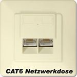 2 Stück - XmediaSat CAT6UP-E Cat6 Netzwerkdose für Unterputzmontage 