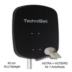 1 Teilnehmer Sat-Anlage Astra / Hotbird - TechniSat DigiDish 45A + MBS 