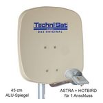 1 Teilnehmer Sat-Anlage Astra / Hotbird - TechniSat DigiDish 45B + MBS 