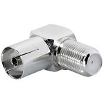 F-Adapter Winkeladapter F-Kupplung Koax-Kupplung 9.5 mm 