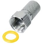 8 Stück - F-Stecker / F-Aufdrehstecker 7.0 mm mit Dichtring 