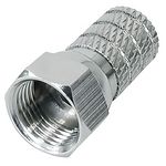 10 Stück - F-Stecker / F-Aufdrehstecker 6 mm 