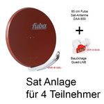 4 Teilnehmer Sat-Anlage - Fuba Bundle F8540QSR 