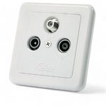 SAT- Antennendose Fuba GAD 300 Enddose weiß Class A 