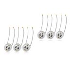 6x GU10 Lampenfassungen Sockel aus Keramik mit Qualitäts Silikonkabel 