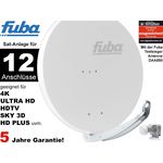 12 Teilnehmer Sat-Anlage - Fuba Profi85 HD12W 