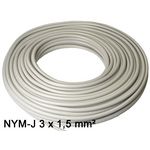 20 Meter - Mantelleitung NYM-J Kabel 3 x 1.5 mm² 3 adriges Installations 