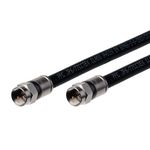 25 Stück - Antennenkabel F-Stecker / F-Stecker - PPC 0.30 m schwarz 
