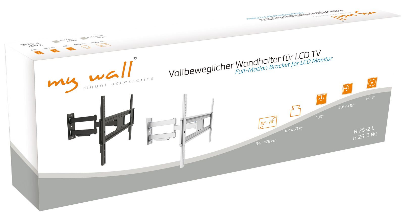 Vollbeweglicher Wandhalter für LCD TV My Wall H25-2W-/bilder/big/h25-2_h25-2w_karton.jpg