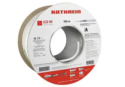 100 Meter - Sat-Kabel - Kathrein LCD 90 Class A weiß 